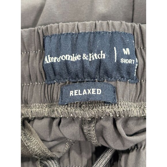 Abercrombie & Fitch Black Relaxed Fit Joggers M Elastic Waist Lightweight - Picture 3 of 10